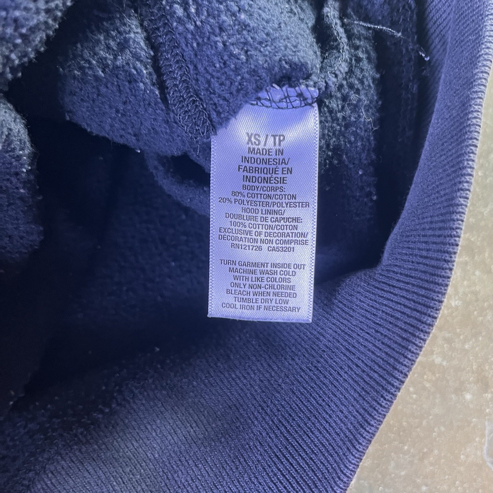 Vintage Y2k Aeropostale Blue/White Women’s Streetwear Hoodie — image 4 of 6